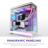 Nzxt H9 Flow Rgb (2025) Dual-Chamber Mid Tower Case With Rgb Fans All White