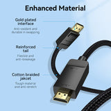 Vention 4K DisplayPort Male to HDMI Male HD Cable 1M Black
