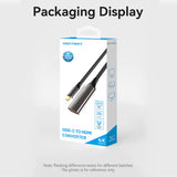 Vention USB-C to HDMI 4K Converter 0.25M Black Zinc Alloy