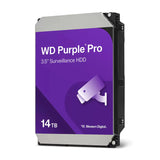 قرص صلب داخلي من ويسترن ديجيتال بسعة 14 تيرابايت، طراز WD Purple Pro، مخصص للمراقبة - SATA 6 جيجابت/ثانية، ذاكرة تخزين مؤقتة 512 ميجابايت، 3.5 بوصة - WD142PURP