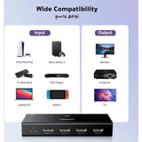 UGreen 3-in-1 HDMI Switch 4K 60Hz Ultra HD Multi Device Selector Black