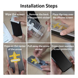 واقي شاشة زجاجي مقوى لهاتف آيفون 15 بروماكس من إنجيج مع أداة تثبيت