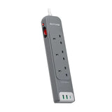 RAVPower Wall Charger 30W Power Strip UK - 3M / USB-A / Type-C - Gray