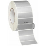 Silver Polyester Labels 50Mm X 25Mm