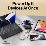 بنك الطاقة Engage بسعة 25000 مللي أمبير (لاسلكي مزدوج / 3 منافذ USB-C / منفذ USB-A واحد) (280 واط)