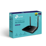 راوتر TP-Link AC750 ثنائي النطاق 4G LTE - سرعة 433 ميجابت في الثانية / منفذ واحد لبطاقة SIM / منفذ واحد WAN + LAN / 3 منافذ LAN