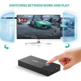 Ugreen 2 In 1 Out USB VGA KVM Switch / Video Sharing Adapter, Control 2 PC on 1 Monitor, Stable Data Transmission, One Button to Switch, Black | 30357