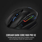 ماوس الألعاب اللاسلكي Corsair ICUe Dark Core Pro RGB باللون الأسود