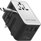 Ravpower GaN 70W Travel Charger with USB-C to USB-C Cable, RP-PC1061 – Black