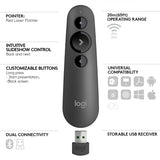Logitech R500s Presentation Remote - Bluetooth / Graphite