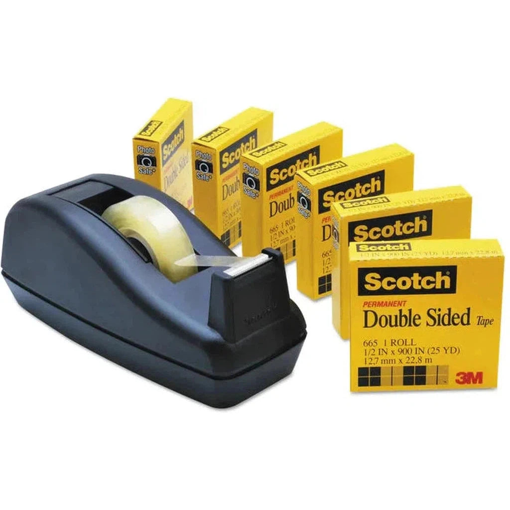 3M Scotch 665 Permanent Double - Sided Tape 1/2 Inch 25 Yards-School Supplies-3M Scotch-Star Light Kuwait