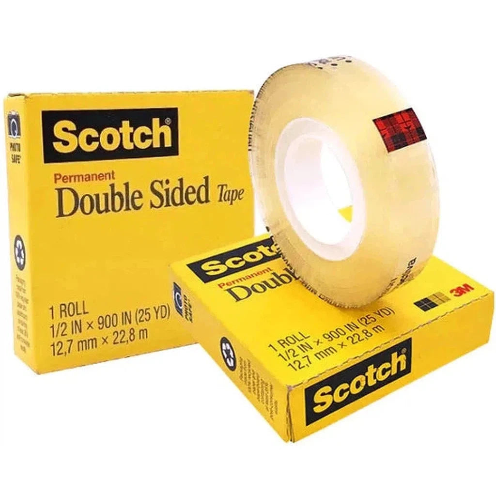 3M Scotch 665 Permanent Double - Sided Tape 1/2 Inch 25 Yards-School Supplies-3M Scotch-Star Light Kuwait