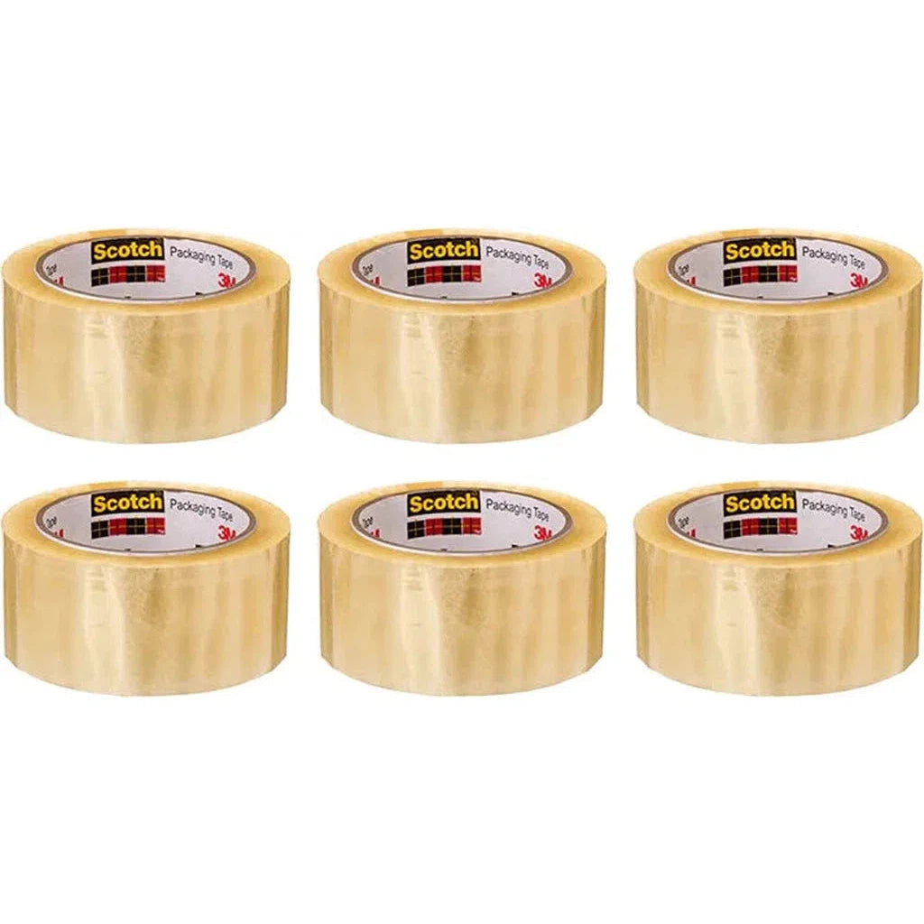 3M Scotch Clear Packaging Tape - 301C-50Y6T, In X 50 Yds-Tapes And Adhesives-Other-6 Rolls/Packet-Star Light Kuwait