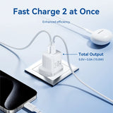 Vention 2-Port GaN Charger with Cable - 30W / USB-C / White