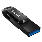 Sandisk Ultra Dual Drive Go Flash Drive – 128Gb/ 400Mb/S/ Usb 3.1 Gen 1/ Usb-C/ Black