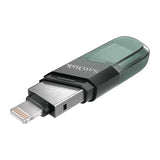 Sandisk Ixpand Flash Drive Flip – 64Gb/ Usb 3.1 Gen 1/ Lightning/ Black and Silver