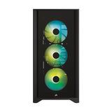 علبة كمبيوتر Corsair ICU 4000X RGB متوسطة الحجم، لون أسود