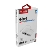 Promate 4-in-1 Multimedia Hub with Lightning Connector