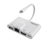 Promate 4-in-1 Multimedia Hub with Lightning Connector