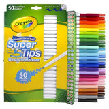 Crayola 50 ct Washable Super Tips w/Si