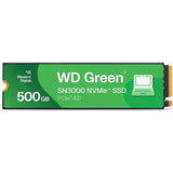 قرص SSD من نوع NVMe بسعة 500 جيجابايت من نوع WD Green SN3000 Gen4 بسرعة تصل إلى 5000 ميجابايت/ثانية