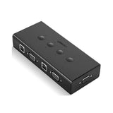 صندوق تحويل مشاركة USB 3.0 من UGREEN، مدخلان وأربعة مخارج - US216