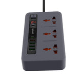 Porodo Multi-Port Power HUB 4 USB-A/USB-C Ultimate Home & Office Kit - 2Meter - Gray