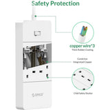 ORICO 4 AC Outlets and 5 USB Charger Surge Protector - White