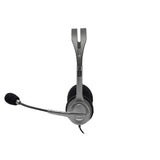 Logitech H110 Wired On Ear Headphones With Mic, Stereo With Noise-Cancelling,3.5-Mm Dual Audio Jack