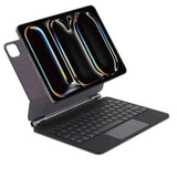 لوحة مفاتيح مغناطيسية SIA MagKeyboard SIMGKB13M4، تصميم بستة أسطر، متوافقة مع iPad Pro 13 بوصة (إصدار 2024)، مع حامل قلم - أسود (AR/ENG)
