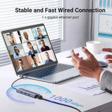 UGREEN 4-in-1 USB-C Hub with Gigabit Ethernet and USB Ports