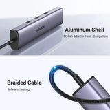 UGREEN 4-in-1 USB-C Hub with Gigabit Ethernet and USB Ports