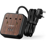 شريط طاقة أوريكو بثلاثة منافذ USB ثلاثية الأطراف - بطول 3 أمتار