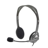 Logitech H110 Wired On Ear Headphones With Mic, Stereo With Noise-Cancelling,3.5-Mm Dual Audio Jack