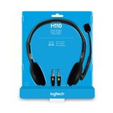 Logitech H110 Wired On Ear Headphones With Mic, Stereo With Noise-Cancelling,3.5-Mm Dual Audio Jack