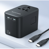 RAVPower RP-PC1035 PD PIONEER 65W 3-Port Travel Charger with 100W USB-C Cable