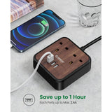 شريط طاقة أوريكو بثلاثة منافذ USB ثلاثية الأطراف - بطول 3 أمتار