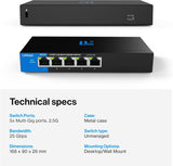 Linksys LN2305P-KE 5 Port 2.5G POE+ ( 5 POE – 60 W ) Unmanaged Desktop Switch