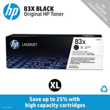 حبر طابعة HP 83X عالي الإنتاجية باللون الأسود (CF283X)