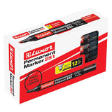 Luxor - Permanent Marker 251 Chisel Tip 2-5Mm Black (12’S Box)