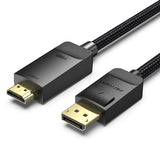 Vention 4K DisplayPort Male to HDMI Male HD Cable 1M Black