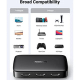 UGreen 3-in-1 HDMI Switch with Remote 4K 30Hz Support Black