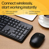 لوحة مفاتيح وماوس لاسلكيان من HP طراز CS10 - أسود