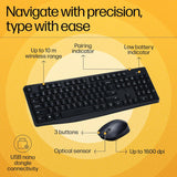 لوحة مفاتيح وماوس لاسلكيان من HP طراز CS10 - أسود