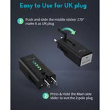 Ravpower Rp-Pc1060 Super Mini 1C Port Pd30W Travel Adpater (Uk,Eu,Us,Aus Plug) Black