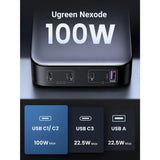 UGreen Nexode 100W GaN USB-C Four Port Desktop Charger
