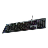 لوحة مفاتيح الألعاب الميكانيكية السلكية Logitech G915 X، أغطية مفاتيح PBT، إضاءة Lightsync RGB - لمسية