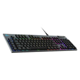 لوحة مفاتيح الألعاب الميكانيكية السلكية Logitech G915 X، أغطية مفاتيح PBT، إضاءة Lightsync RGB - لمسية