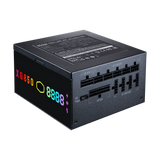 مزود طاقة Cooler Master Xg850 Argb بقوة 850 واط، حاصل على شهادة 80 Plus Platinum، قابل للفصل بالكامل - أسود