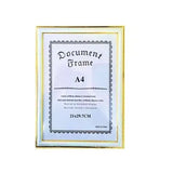 A4 White & Golden Document Frames Holder Wall Display